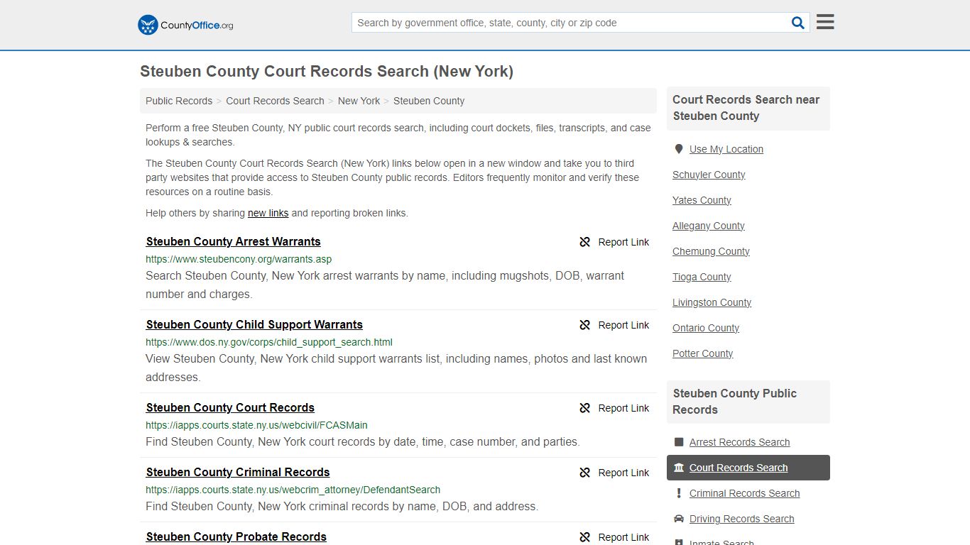 Steuben County Court Records Search (New York) - County Office