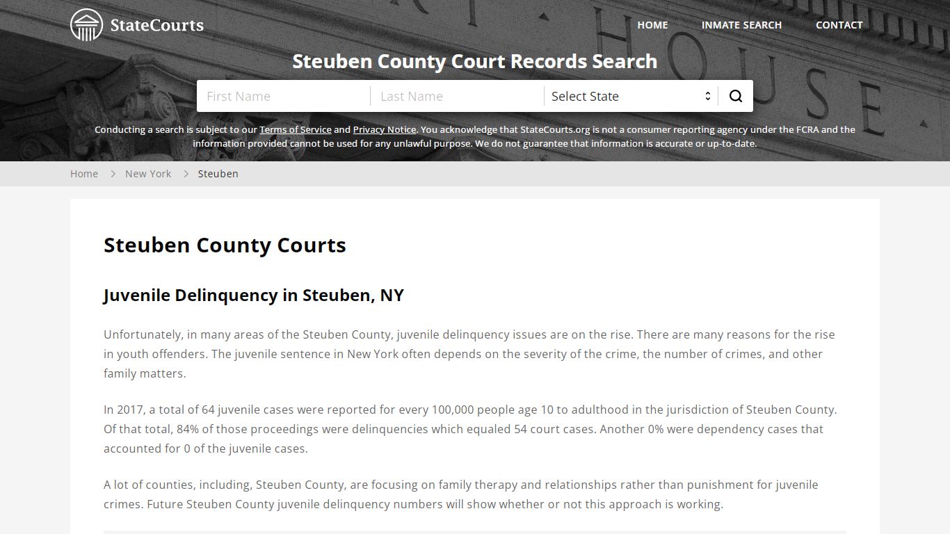 Steuben County, NY Courts - Records & Cases - StateCourts